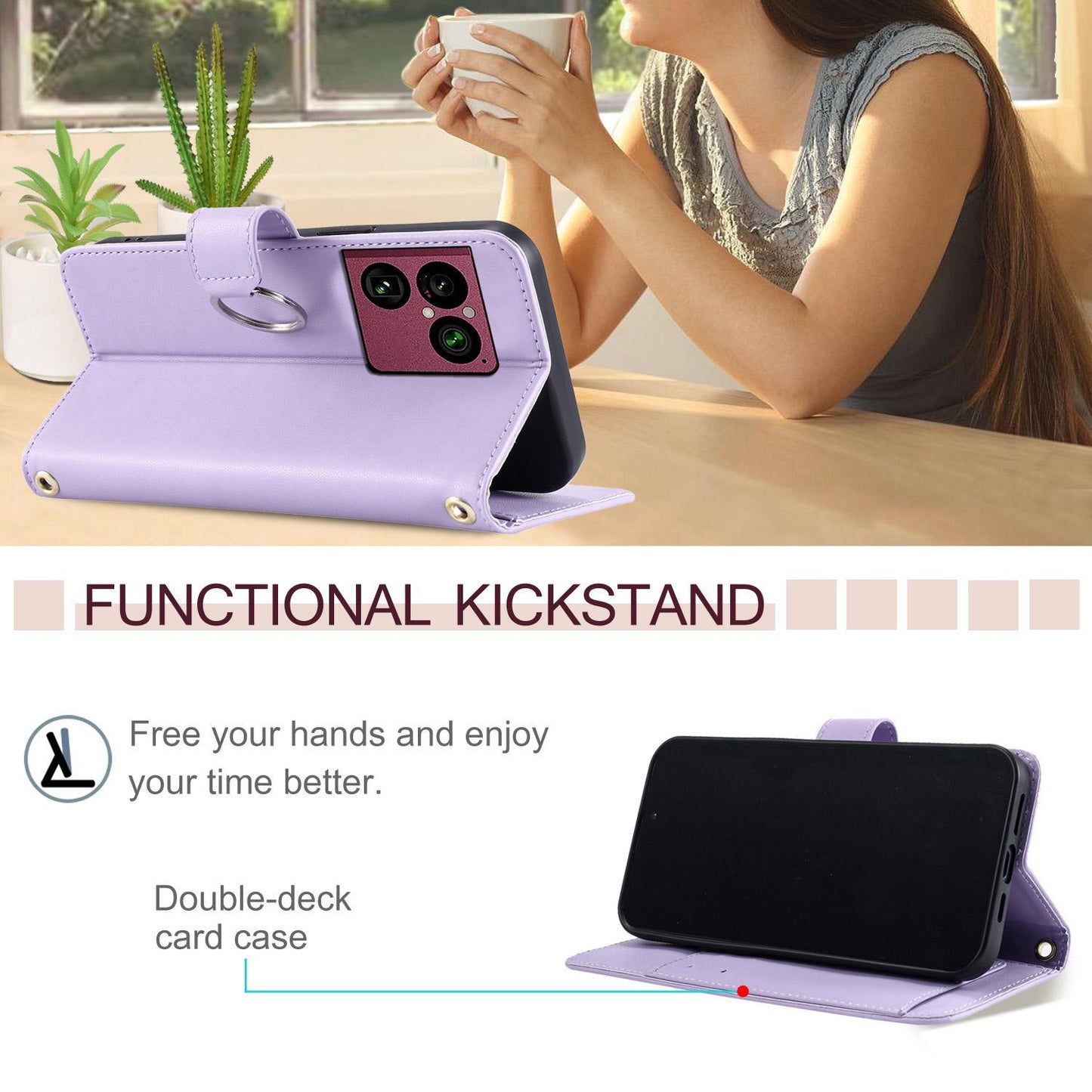 For Sony Xperia 1 VIII Ring Buckle Rhombic Leather Phone Case(Purple)