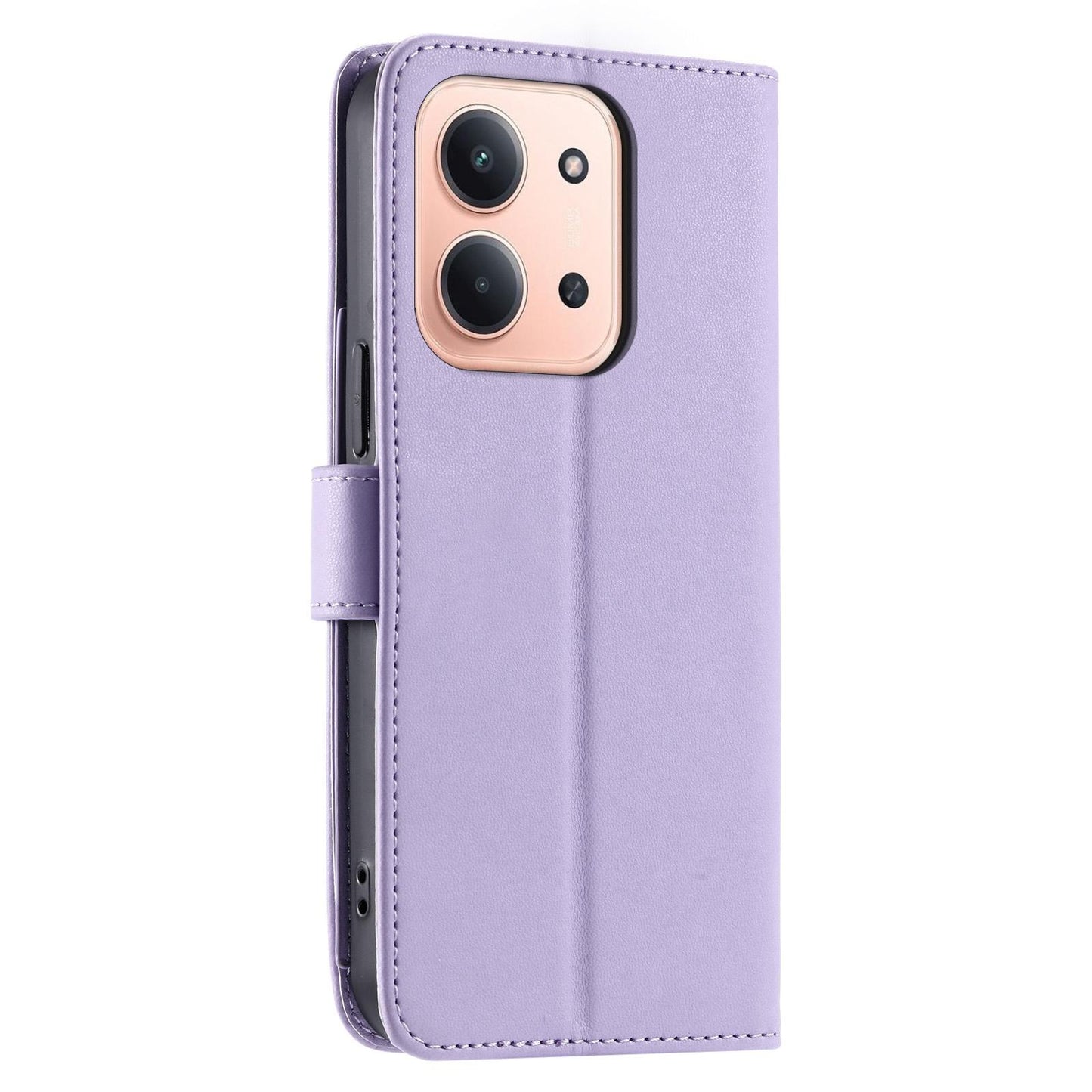 For Redmi 15C 5G / 4G Global 171mm Ring Buckle Rhombic Leather Phone Case(Purple)
