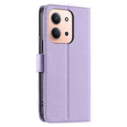 For Redmi 15C 5G / 4G Global 171mm Ring Buckle Rhombic Leather Phone Case(Purple)
