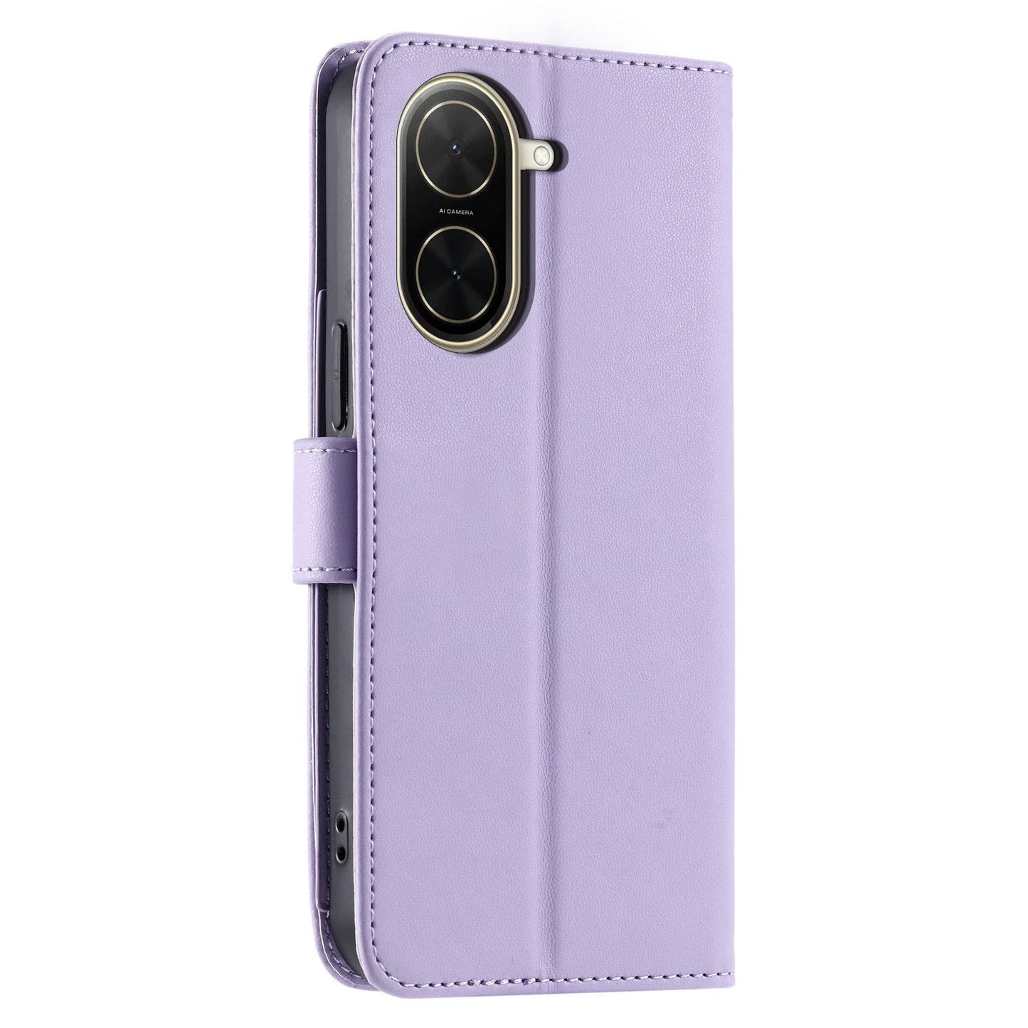 For Redmi A5 4G 171mm / Poco C71 4G Ring Buckle Rhombic Leather Phone Case(Purple)
