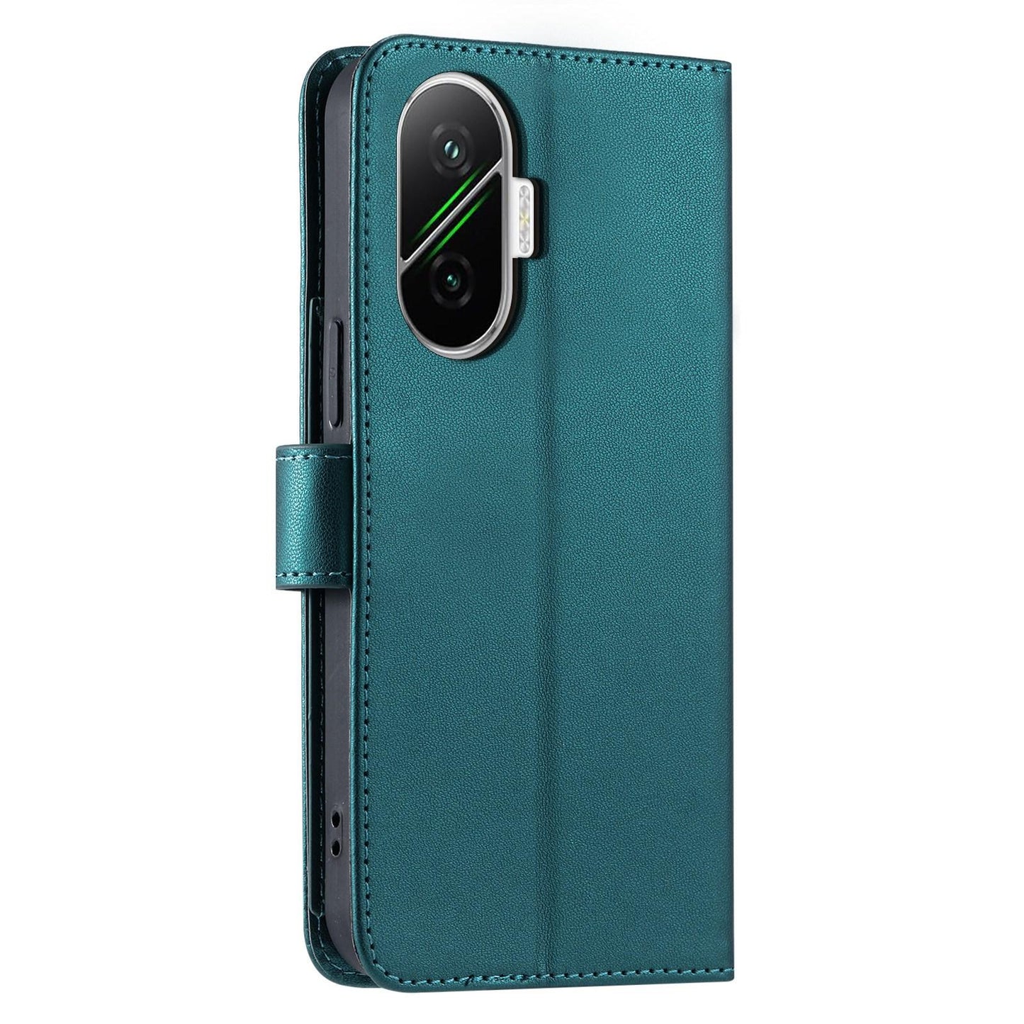 For Redmi Turbo 4 Pro 5G / Poco F7 5G Ring Buckle Rhombic Leather Phone Case(Green)