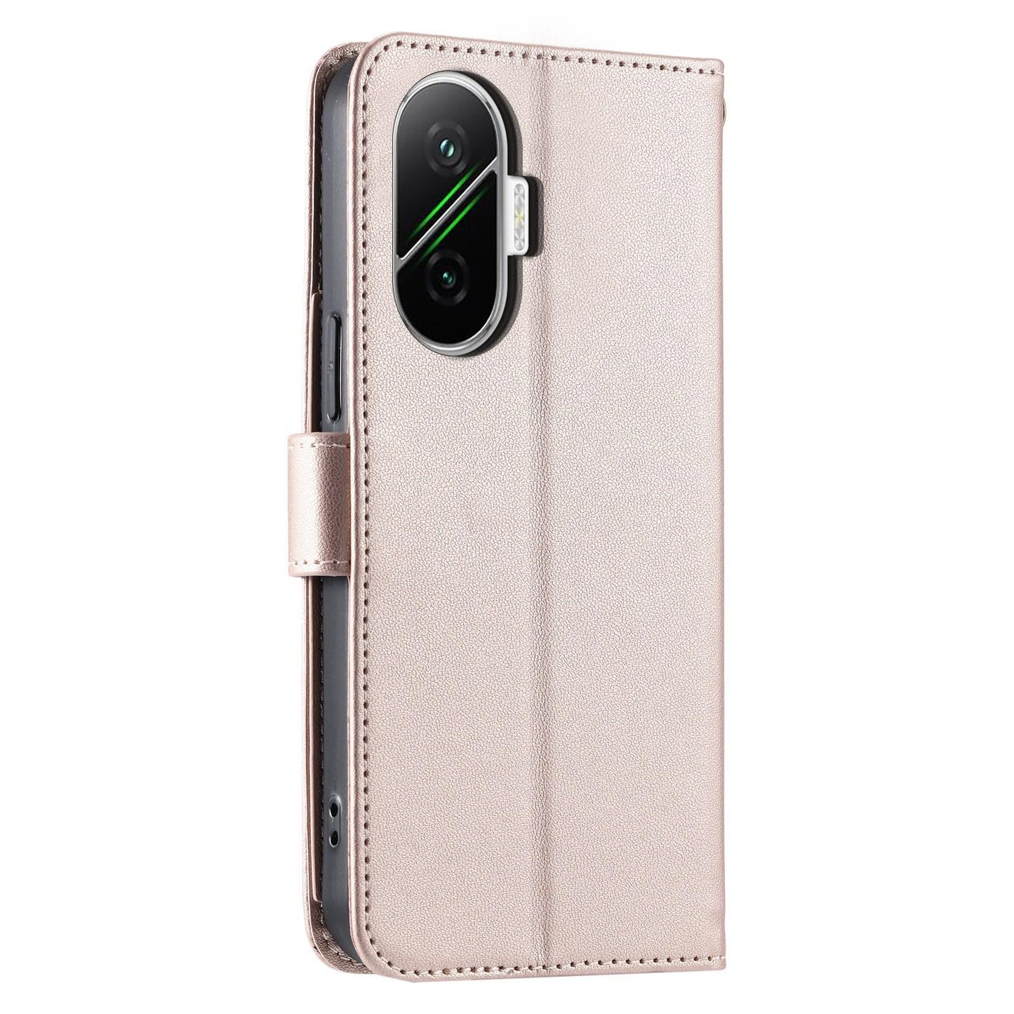 For Redmi Turbo 4 Pro 5G / Poco F7 5G Ring Buckle Rhombic Leather Phone Case(Rose Gold)
