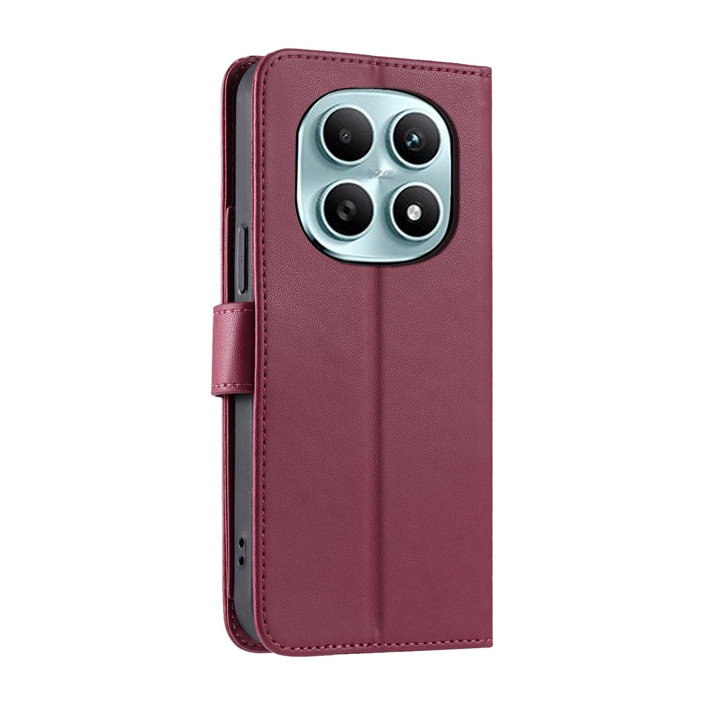 For Redmi Note 15 4G / 5G Global 164mm Ring Buckle Rhombic Leather Phone Case(Red)
