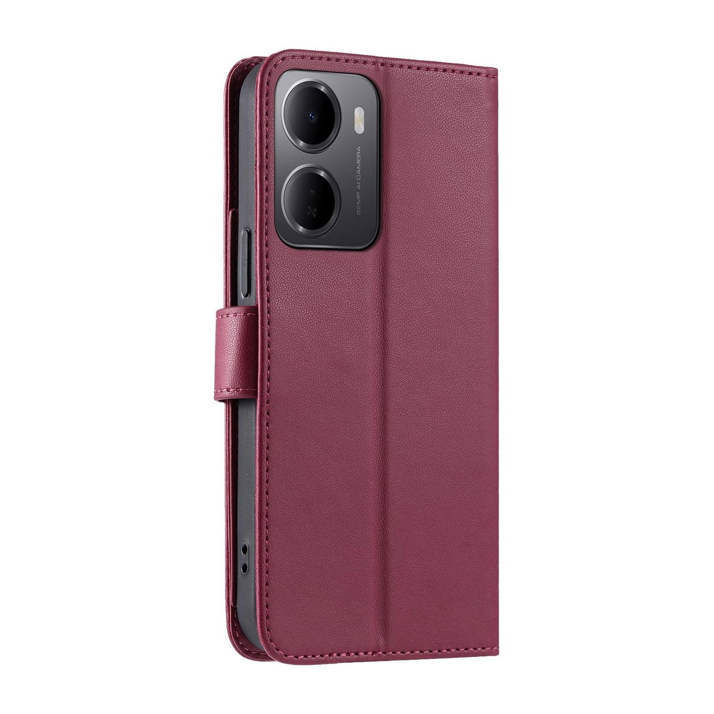 For Redmi 15a 5G / R70 5G Ring Buckle Rhombic Leather Phone Case(Red)