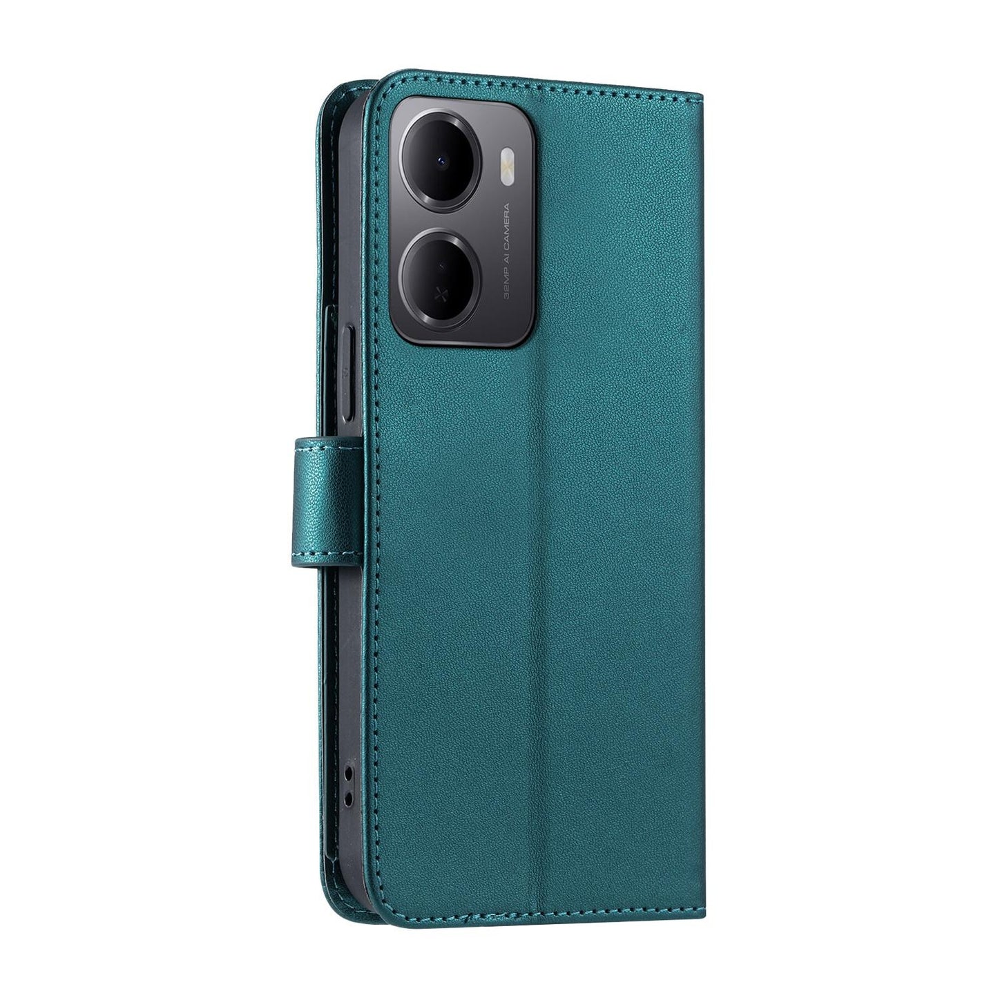 For Redmi 15a 5G / R70 5G Ring Buckle Rhombic Leather Phone Case(Green)