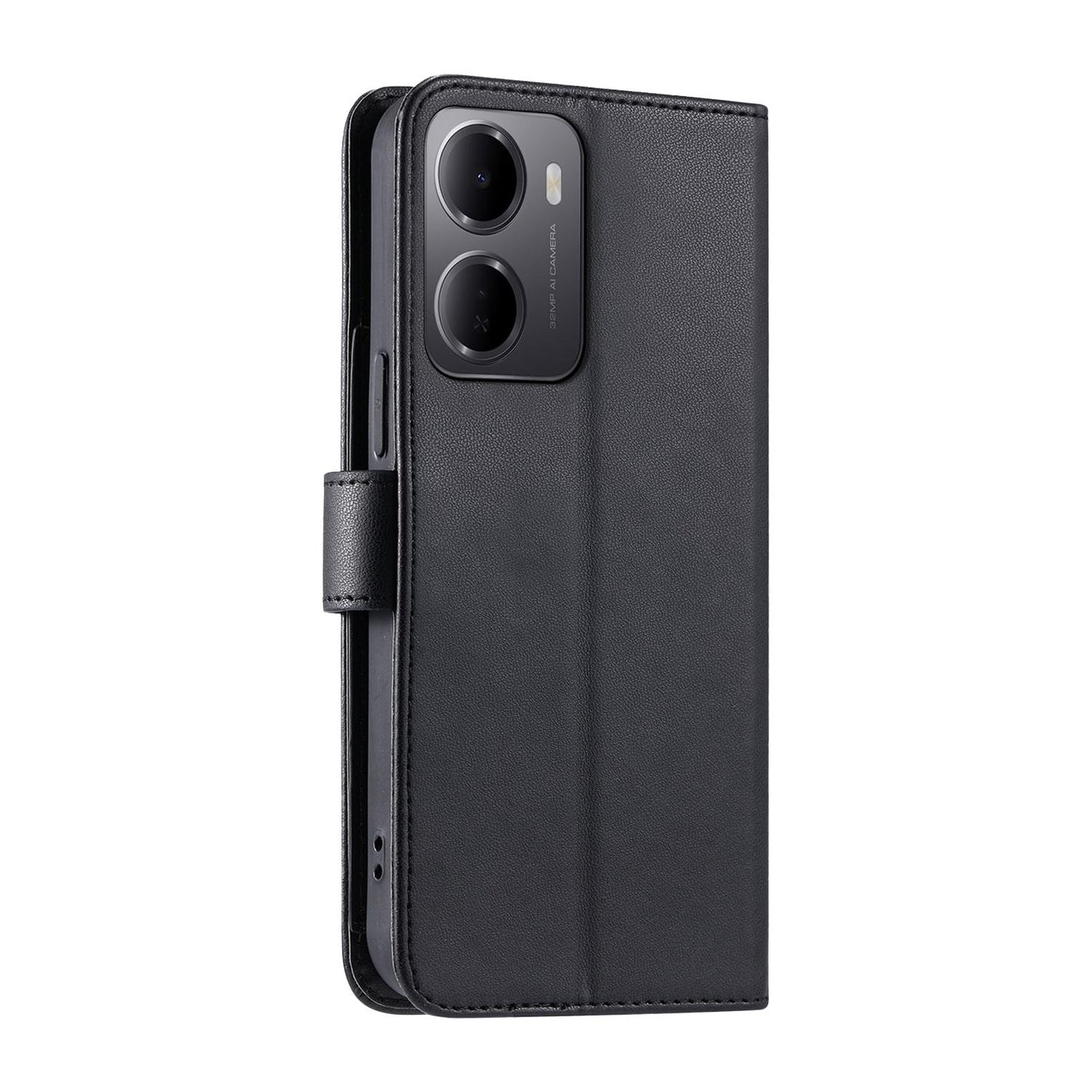 For Redmi 15a 5G / R70 5G Ring Buckle Rhombic Leather Phone Case(Black)