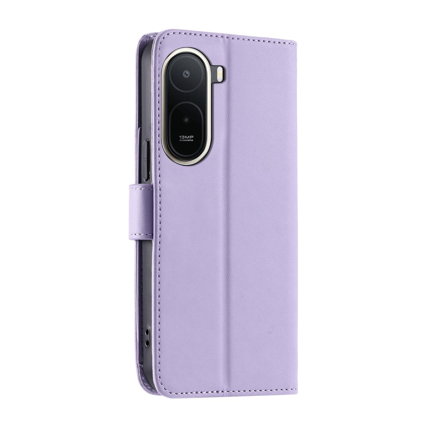 For Redmi A7 Pro 4G / 5G / Poco C81 Ring Buckle Rhombic Leather Phone Case(Purple)