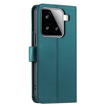 For Xiaomi 15 Ring Buckle Rhombic Leather Phone Case(Green)