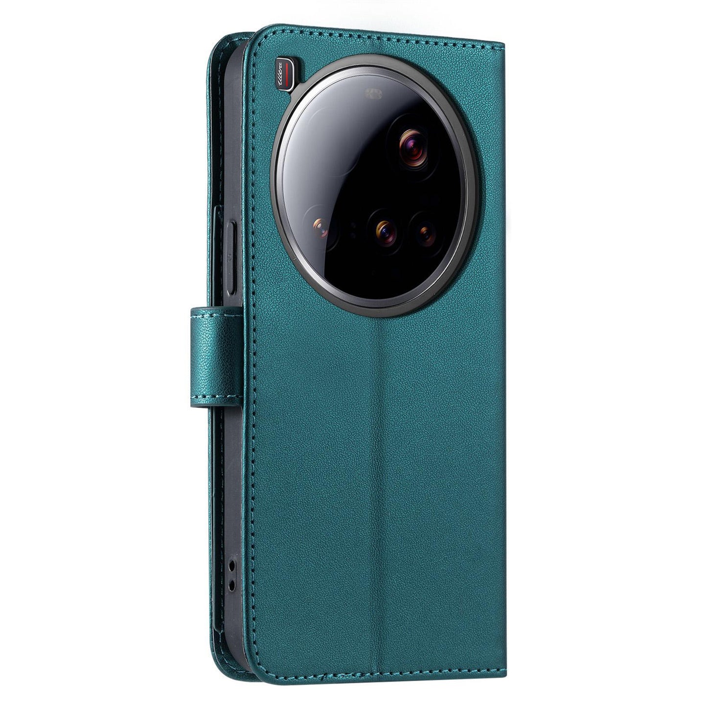 For Xiaomi 15 Ultra Ring Buckle Rhombic Leather Phone Case(Green)