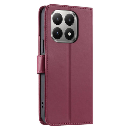 For Xiaomi 15T 5G Ring Buckle Rhombic Leather Phone Case(Red)