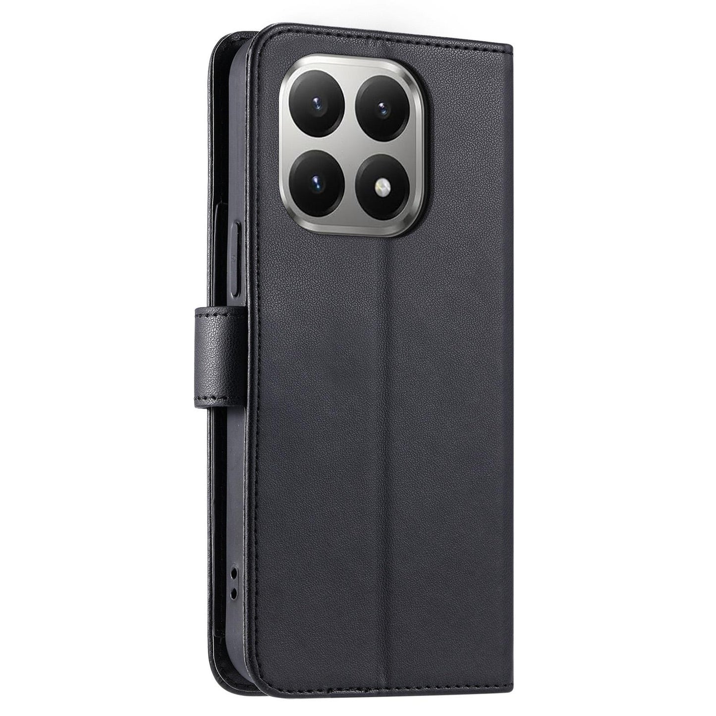 For Xiaomi 15T 5G Ring Buckle Rhombic Leather Phone Case(Black)