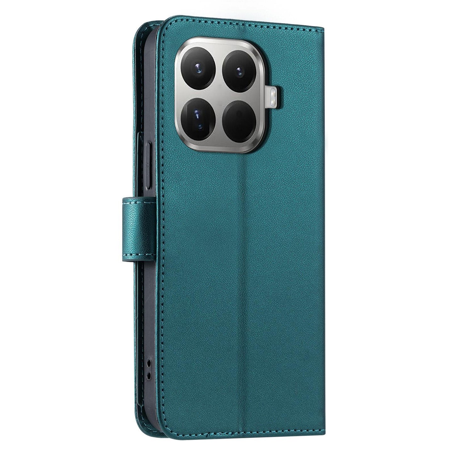 For Xiaomi 15T Pro 5G Ring Buckle Rhombic Leather Phone Case(Green)