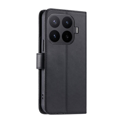 For Xiaomi 17T Pro 5G Ring Buckle Rhombic Leather Phone Case(Black)
