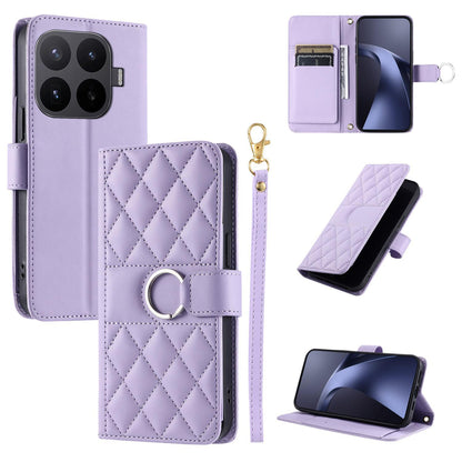 For Xiaomi 17T Pro 5G Ring Buckle Rhombic Leather Phone Case(Purple)