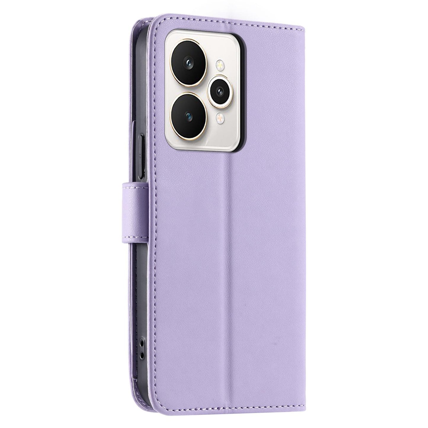 For Realme 15 / 15 Pro 5G Ring Buckle Rhombic Leather Phone Case(Purple)