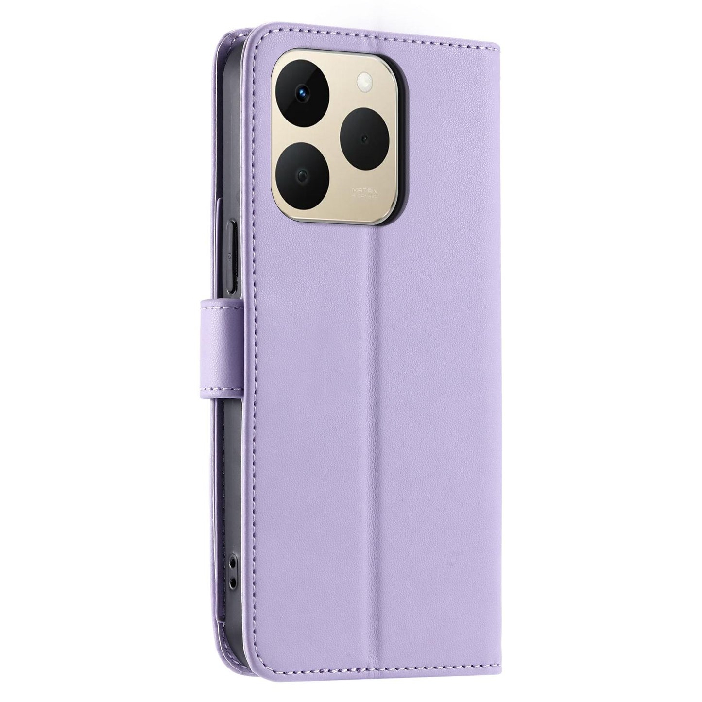 For Realme 15T 5G Ring Buckle Rhombic Leather Phone Case(Purple)