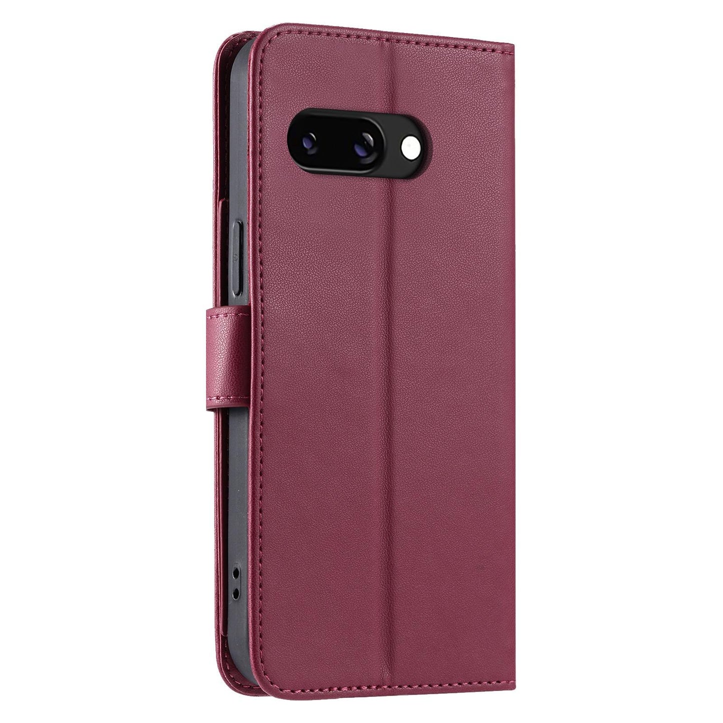 For Google Pixel 10a Ring Buckle Rhombic Leather Phone Case(Red)
