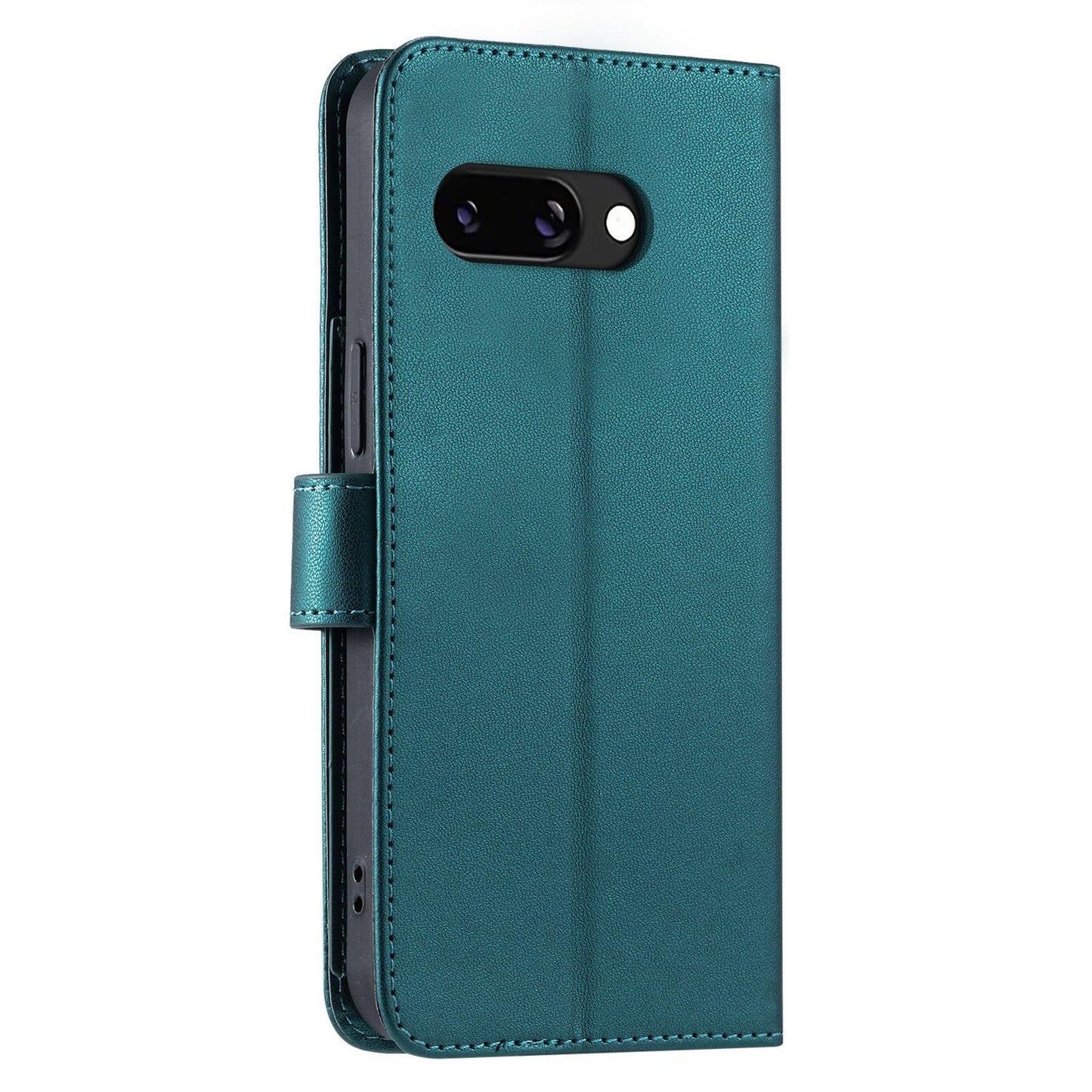 For Google Pixel 10a Ring Buckle Rhombic Leather Phone Case(Green)