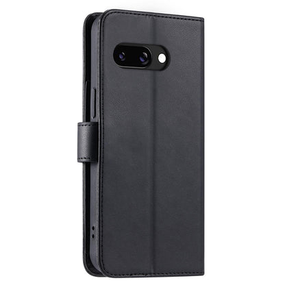 For Google Pixel 10a Ring Buckle Rhombic Leather Phone Case(Black)