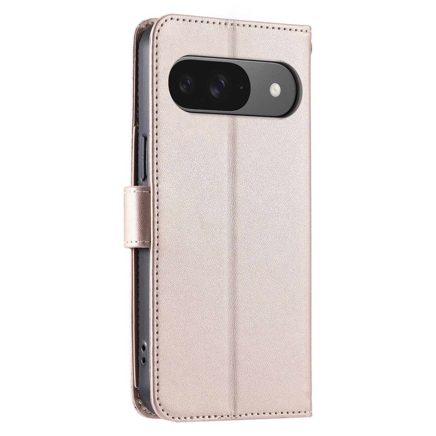 For Google Pixel 11 / 11 Pro Ring Buckle Rhombic Leather Phone Case(Rose Gold)