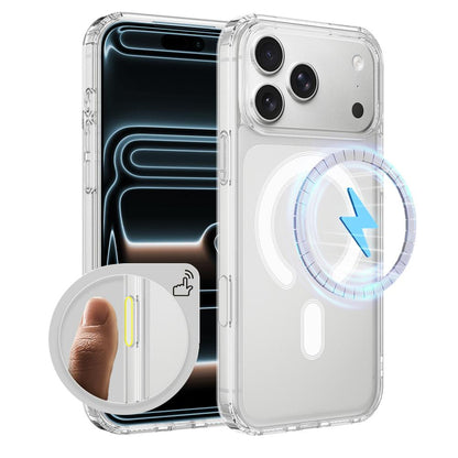 For iPhone 18 Pro Camera Control Button Integrated MagSafe Clear Phone Case - Transparent - EDA007347110A