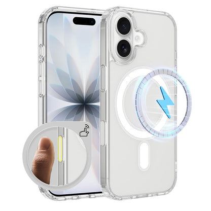 For iPhone 18 Camera Control Button Integrated MagSafe Clear Phone Case - Transparent - EDA007347111A