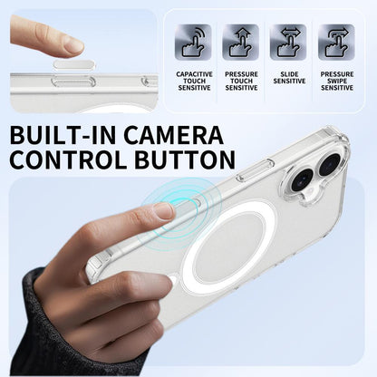 For iPhone 18 Camera Control Button Integrated MagSafe Clear Phone Case - Transparent - EDA007347111A