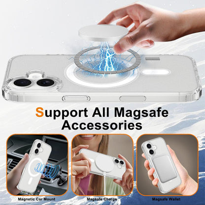 For iPhone 18 Camera Control Button Integrated MagSafe Clear Phone Case - Transparent - EDA007347111A