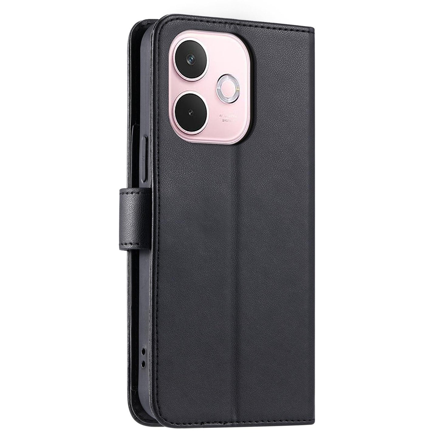 For OPPO A5 Pro 4G /  5G Global Ring Buckle Rhombic Leather Phone Case(Black)