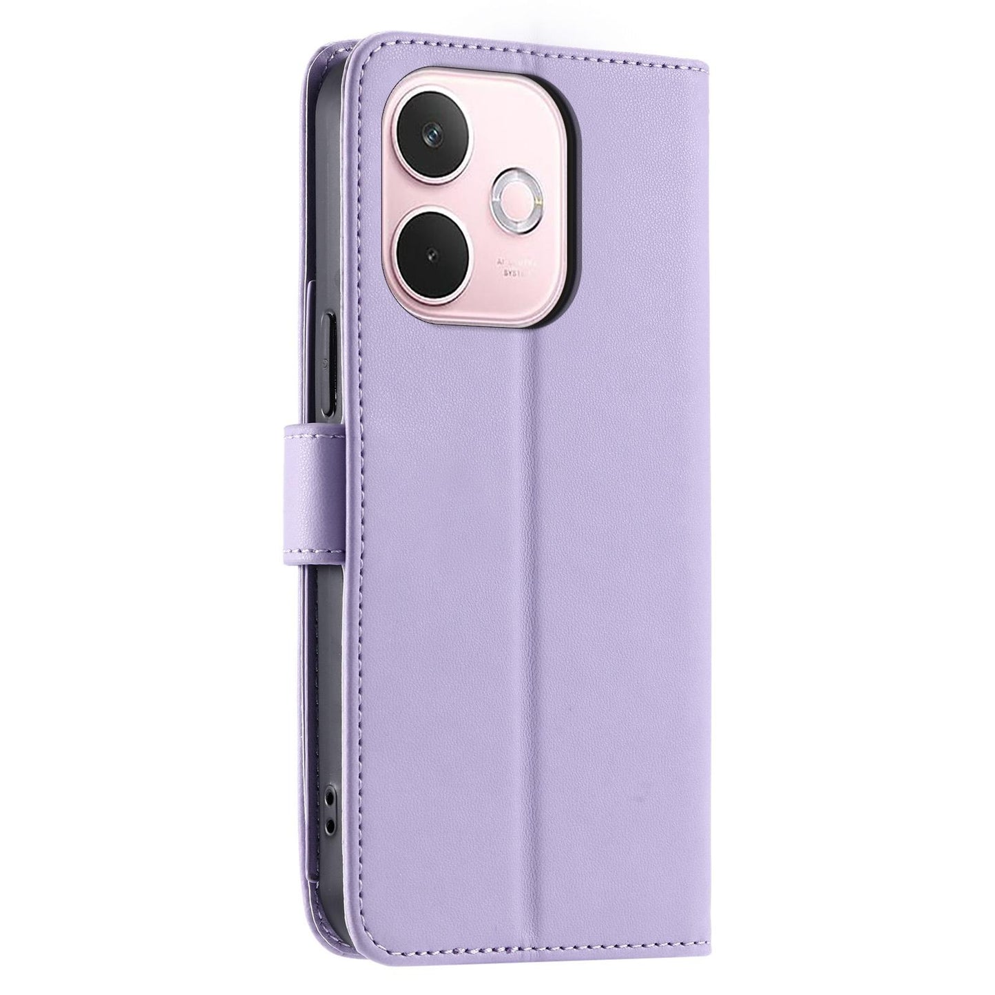 For OPPO A5 Pro 4G /  5G Global Ring Buckle Rhombic Leather Phone Case(Purple)
