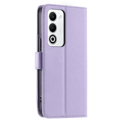 For OPPO A5 4G /  5G Global / K13 India Ring Buckle Rhombic Leather Phone Case(Purple)