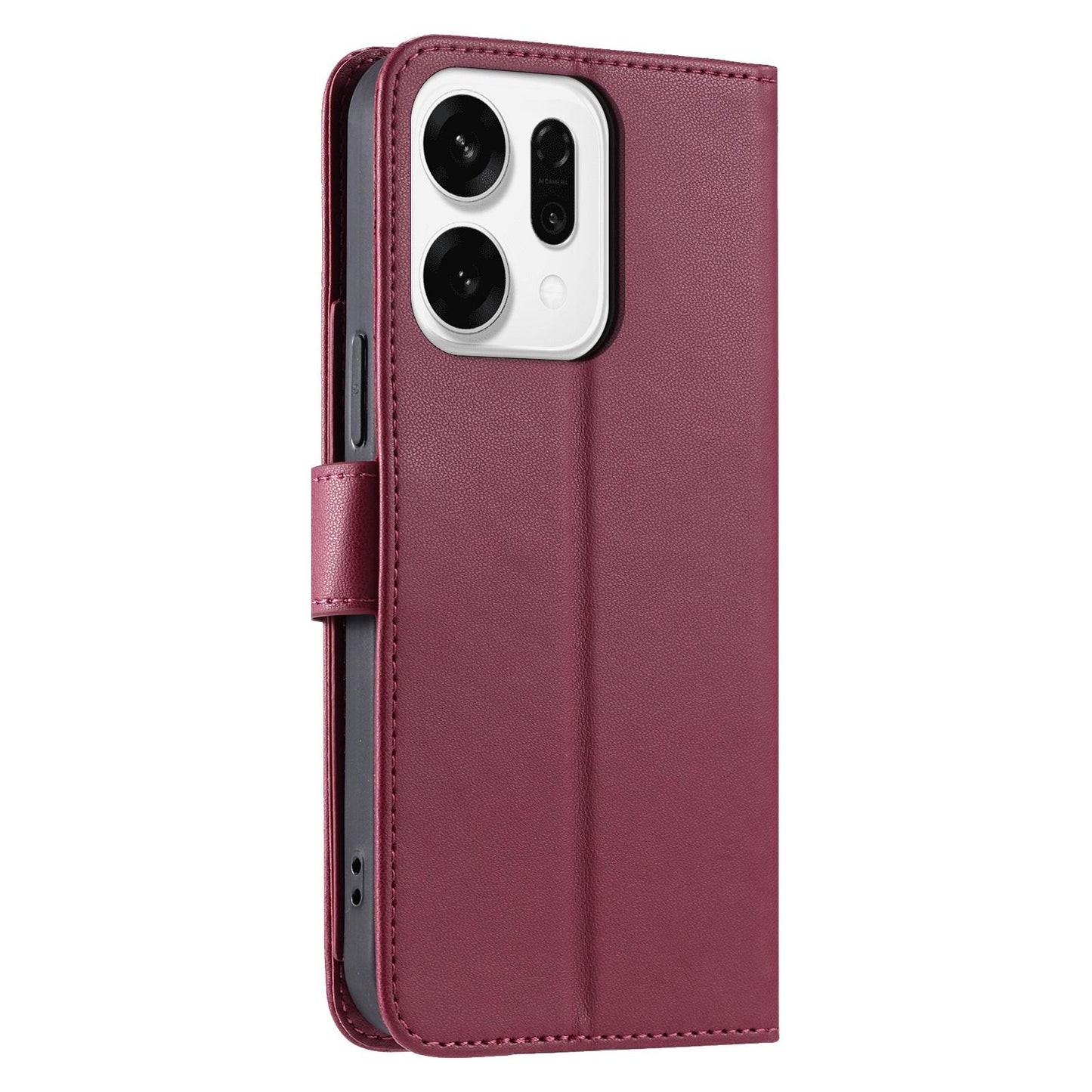 For OPPO Reno14 Global / Reno14 F 5G Ring Buckle Rhombic Leather Phone Case(Red)