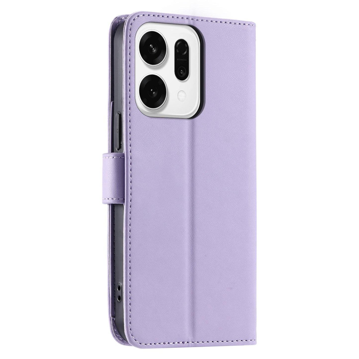 For OPPO Reno14 Pro Global Ring Buckle Rhombic Leather Phone Case(Purple)
