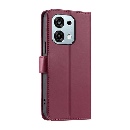 For OPPO A6 Pro 4G /  5G Global / F31 Ring Buckle Rhombic Leather Phone Case(Red)