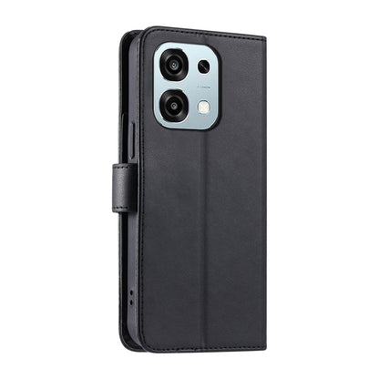 For OPPO A6 Pro 4G /  5G Global / F31 Ring Buckle Rhombic Leather Phone Case(Black)