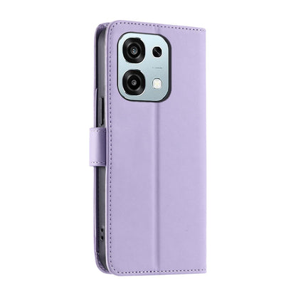 For OPPO A6 Pro 4G /  5G Global / F31 Ring Buckle Rhombic Leather Phone Case(Purple)