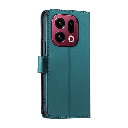 For OPPO Find X9 Ring Buckle Rhombic Leather Phone Case(Green)