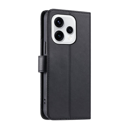 For OPPO Reno15 5G Global Ring Buckle Rhombic Leather Phone Case(Black)