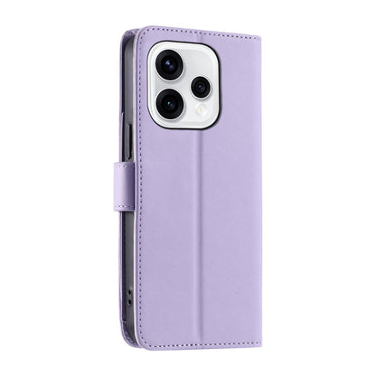 For OPPO Reno15 5G Global Ring Buckle Rhombic Leather Phone Case(Purple)