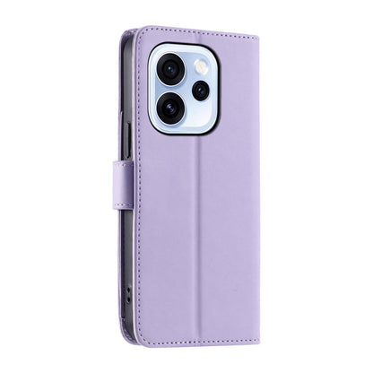 For OPPO Reno15 Pro 5G Global Ring Buckle Rhombic Leather Phone Case(Purple)