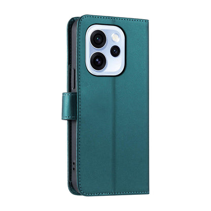 For OPPO Reno15 F 5G Global Ring Buckle Rhombic Leather Phone Case(Green)