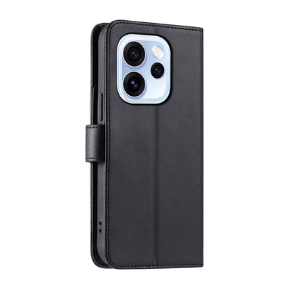For OPPO Reno15 F 5G Global Ring Buckle Rhombic Leather Phone Case(Black)