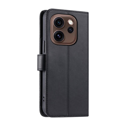 For OPPO Reno15 Pro Max 5G Global Ring Buckle Rhombic Leather Phone Case(Black)