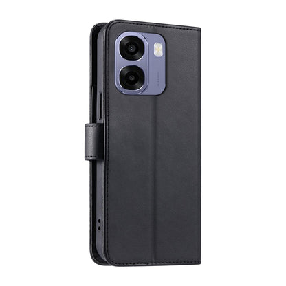 For OPPO A6 / A6s / A6x / A6t Global Ring Buckle Rhombic Leather Phone Case(Black)