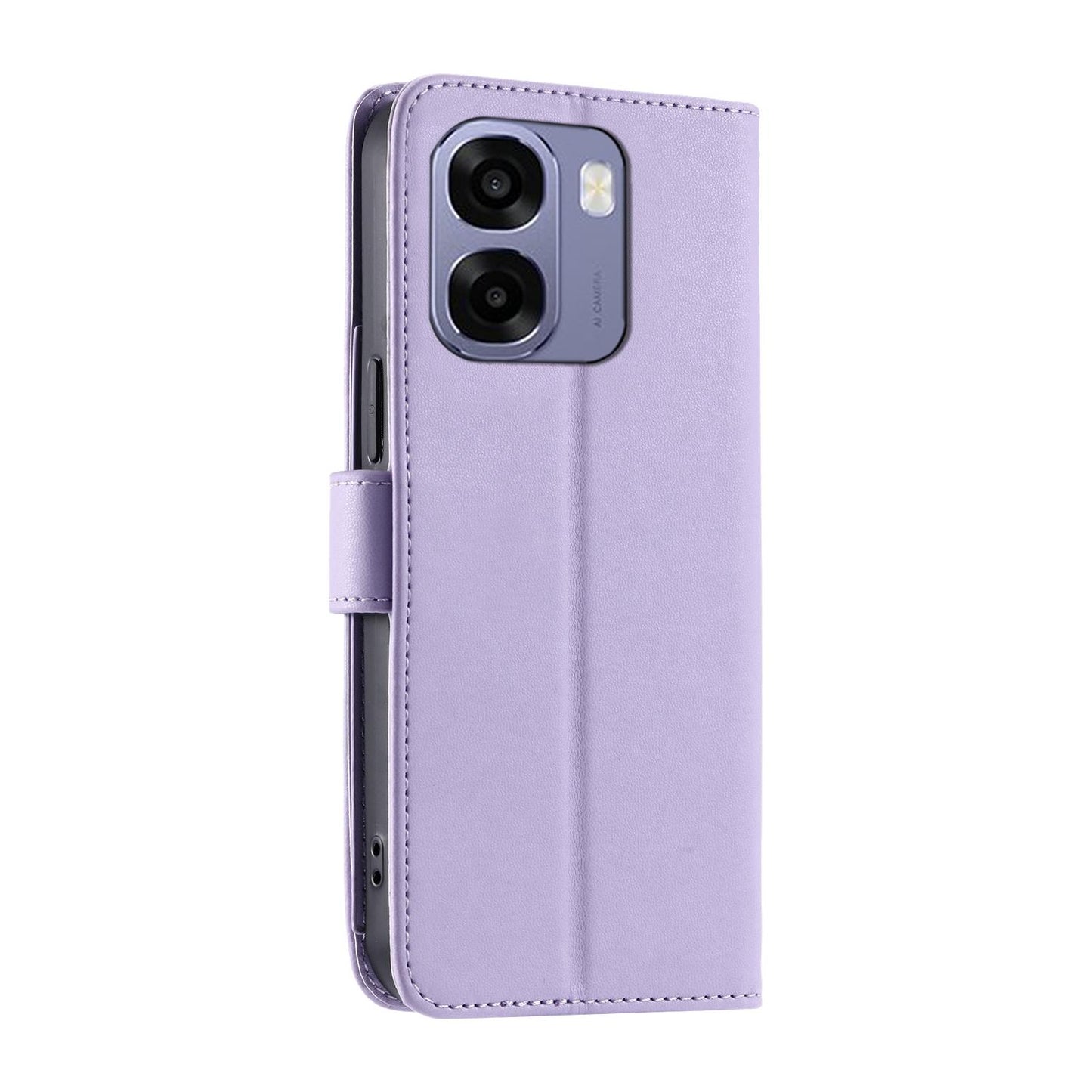 For OPPO A6 / A6s / A6x / A6t Global Ring Buckle Rhombic Leather Phone Case(Purple)