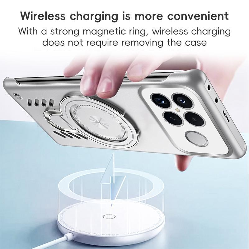 For Redmi K90 Pro Max / Poco F8 Ultra Ice Sense Series Graphene Cooling MagSafe Holder Phone Case(Orange)