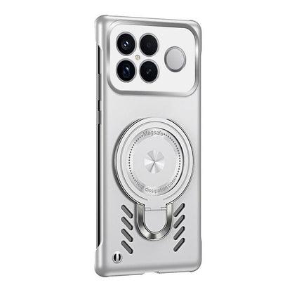 For Redmi K90 Pro Max / Poco F8 Ultra Ice Sense Series Graphene Cooling MagSafe Holder Phone Case(Silver)