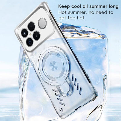 For Redmi K90 Pro Max / Poco F8 Ultra Ice Sense Series Graphene Cooling MagSafe Holder Phone Case(Silver)