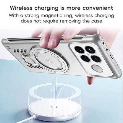 For Redmi K90 Pro Max / Poco F8 Ultra Ice Sense Series Graphene Cooling MagSafe Holder Phone Case(Silver)