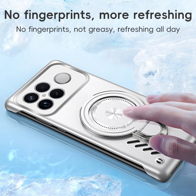For Redmi K90 Pro Max / Poco F8 Ultra Ice Sense Series Graphene Cooling MagSafe Holder Phone Case(Silver)